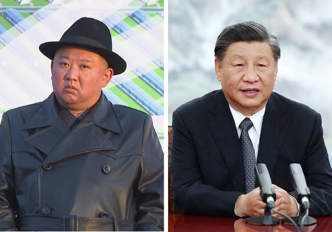 김정은(왼쪽) 북한 노동당 총비서와 시진핑 중국 국가주석. [동아DB]