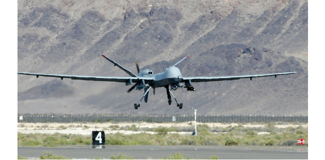 2020년 1월 3일 가셈 솔레이마니 전 쿠드스 총사령관을 암살하는 데 쓰인 미군 주력 공격용 무인항공기 MQ-9 리퍼(Reaper). [Gettyimages]