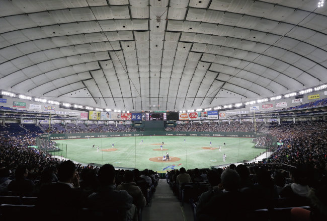 일본 도쿄도에 위치한 도쿄돔은 일본 최초의 돔 구장이며, 홈런이 자주 나오는 구장으로도 유명하다. [뉴시스]