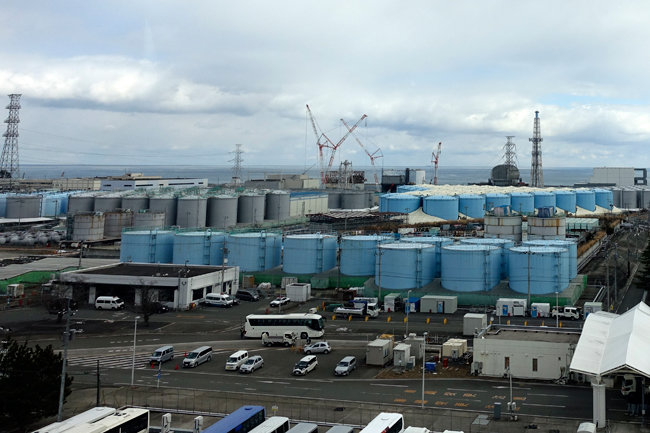 올해 2월에 촬영된 일본 후쿠시마 제1원자력발전소 모습. [후쿠시마=AP 뉴시스]