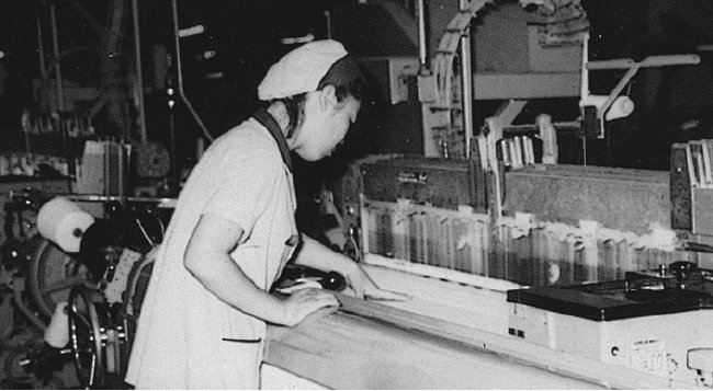 1954년 제일모직 근로자 모습. [호암재단]