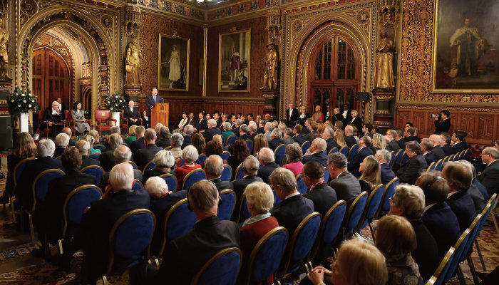 지난해 11월 21일(현지 시간) 영국을 국빈 방문한 윤석열 대통령이 런던 영국 의회에서 연설하고 있다. [동아DB]