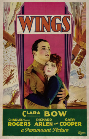 1회 아카데미 시상식의 최고 작품상 수상작 ‘날개들 Wings’(1927) 포스터. [IMDB]