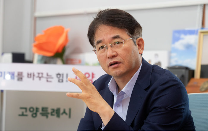 이동환 고양특례시장은 “시민이 누릴 경제적 가치와 삶의 질이 높아지는 방향으로 재정비가 이뤄지게 하겠다”고 말했다. [지호영 기자]