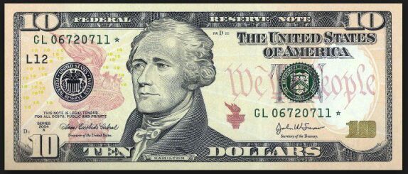 미국 건국의 아버지이자 초대 재무장관을 지낸 알렉산더 해밀턴이 10달러화에 그려져 있다. 동아DB