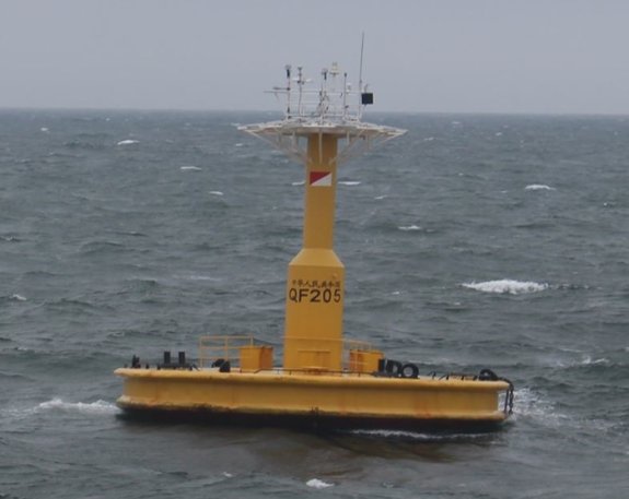 중국이 서해 인근에 설치한 해양 구조물인 해양감측부표. 엄태영 의원실