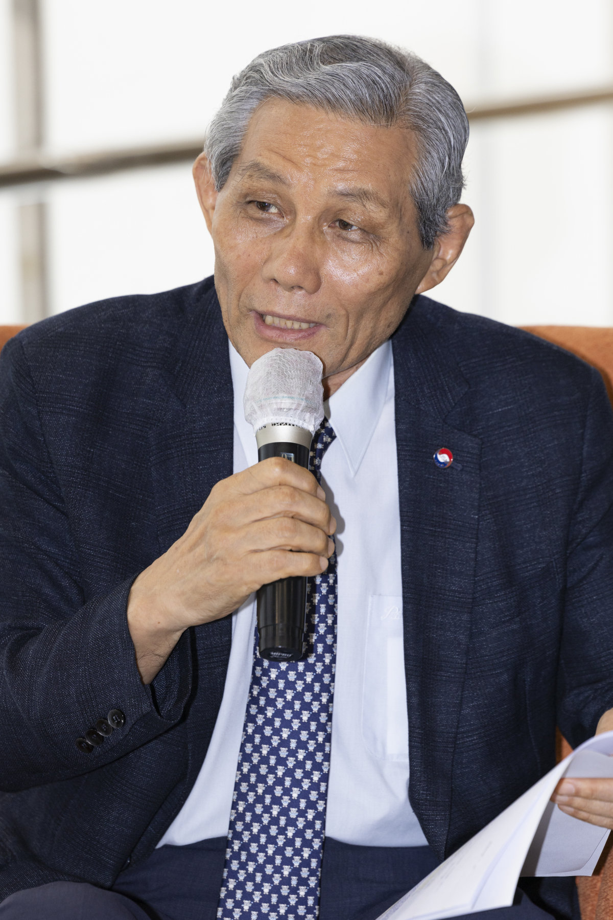 제10회 나지포럼 종합토론에 참석한 김영후 한국방위산업MICE협회 이사장. 조영철 기자