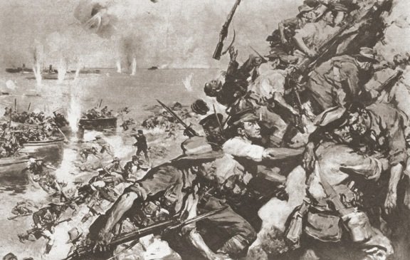 갈리폴리 전투는 제1차 세계대전 중 1915년 4월 25일부터 1916년 1월까지 오스만제국의 갈리폴리 반도에서 영국·프랑스·호주·뉴질랜드 등 연합군이 오스만제국에 맞서 벌인 대규모 상륙작전이다. Gettyimage