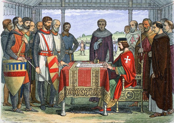 ‘마그나카르타(Magna Carta)’는 원래 1215년 존 왕이 반란을 일으킨 귀족들의 압력에 굴복해 체결한 조약이었다. Gettyimage