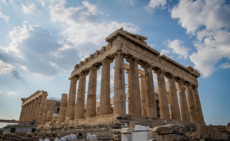 그리스 아테네에 위치한 파르테논 신전. 위키피디아