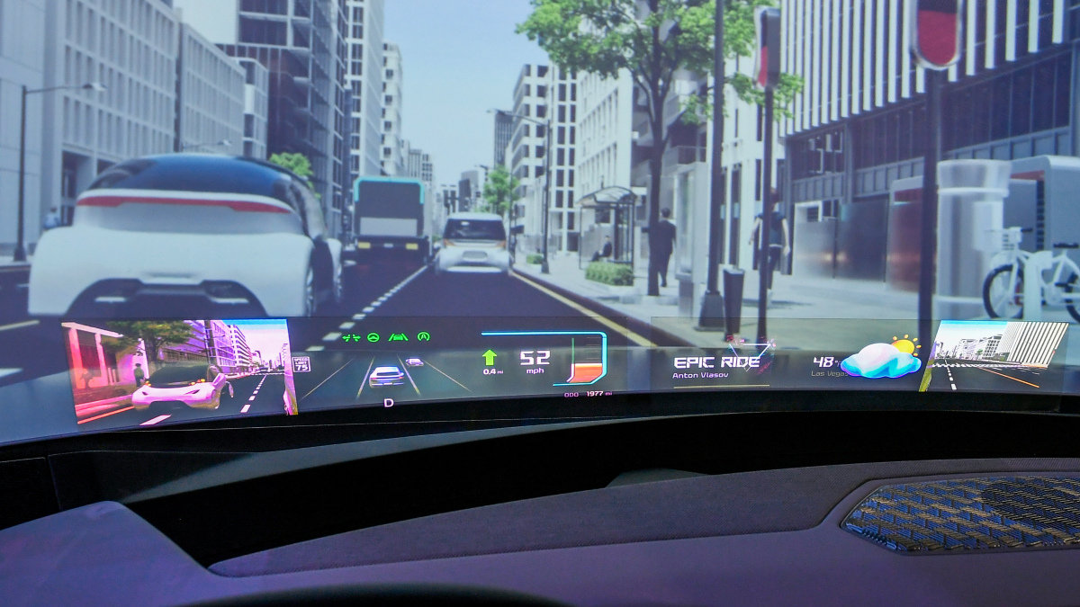 홀로그래픽 윈드쉴드 2025 CES. 현대모비스 제공