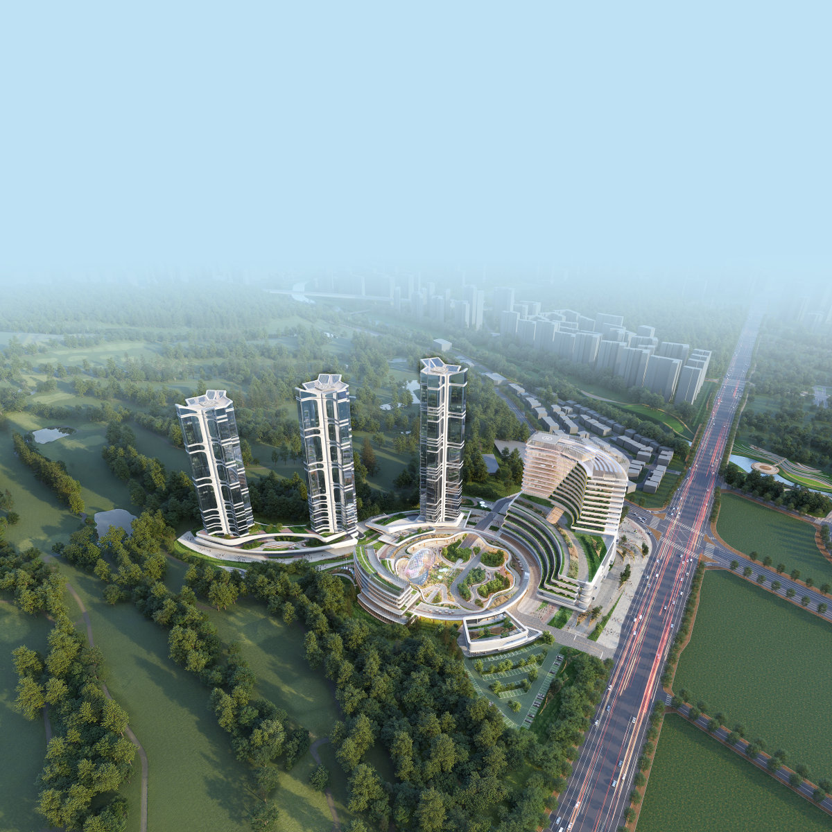 경기 화성시에 구축될 ‘동탄 제4고려대병원’은 700병상 이상 규모의 최상급 종합병원을 중심으로 회복기 재활병원, 노인복지주택, 오피스텔 등이 결합된 복합 의료 캠퍼스로 조성된다. 동탄 제4고려대병원 조감도. 고려대의료원