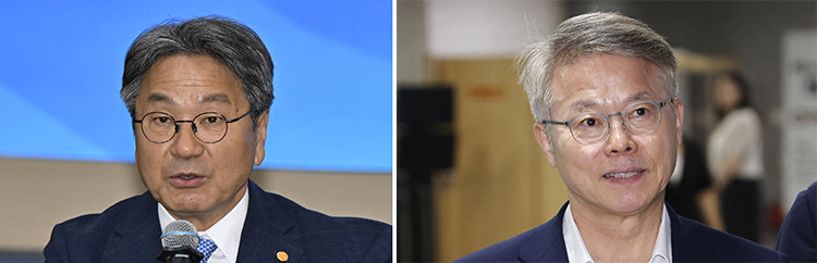 강기정 광주시장, 민형배 더불어민주당 의원(왼쪽부터). 뉴시스