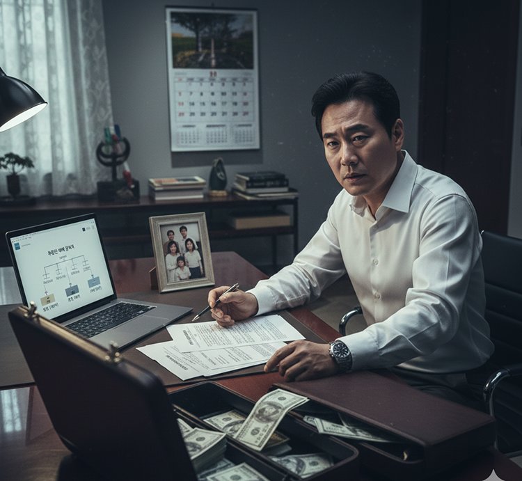 채무를 피하기 위해 자산을 숨기려는 사람의 모습. AI 이미지 생성