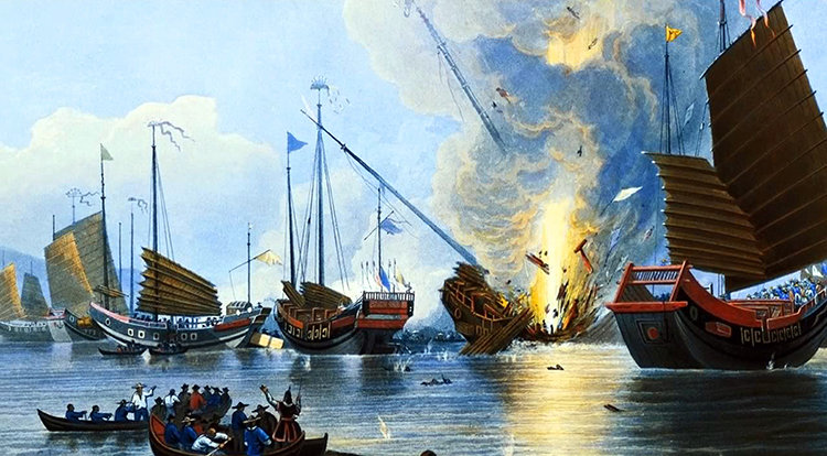 청나라 당국이 광둥에 관리를 파견해 아편을 소각하고 유럽 상인들을 추방하자 영국이 이에 반발, 1840년 군함을 보내 광둥을 공격하면서 아편전쟁이 발발했다. Gettyimage