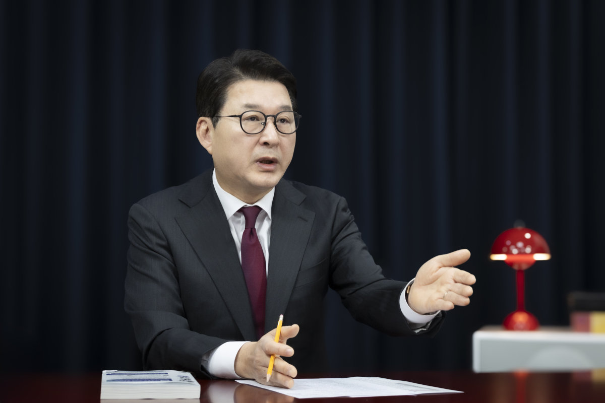 신동욱 국민의힘 수석최고위원이 ‘신동아’와 인터뷰하고 있다. 박해윤 기자