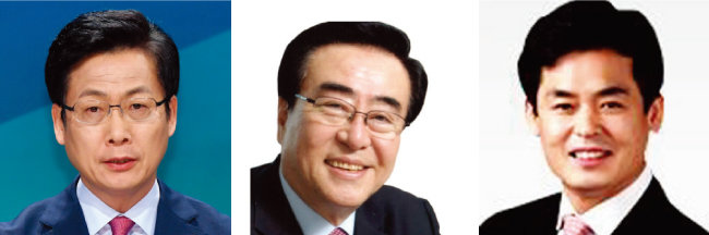 최성 고양시장, 김태원 자유한국당 중앙위원회 의장, 길종성 전 고양시의원.(왼쪽부터)