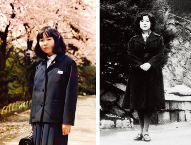 요코타 메구미가 북한으로 납치될 당시 모습(왼쪽)과 북한이 공개한 메구미의 성인 모습. [사진 제공·요코타 메구미 가족]