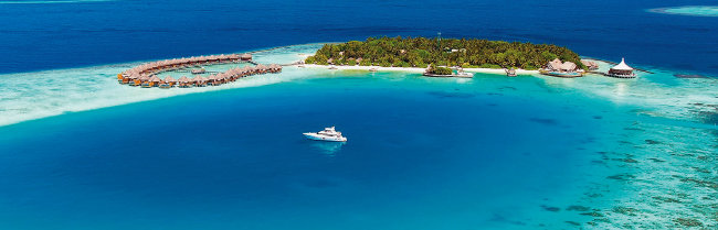 몰디브의 한 섬에 있는 리조트 모습. [BAROS MALDIVES]