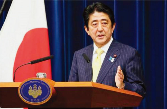 일본 역사상 최장수 총리가 된 아베 신조 총리. [일본 총리실]