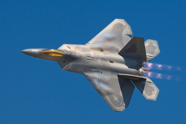 현존하는 최강의 공중지배 전투기인 F-22. [위키피디아]