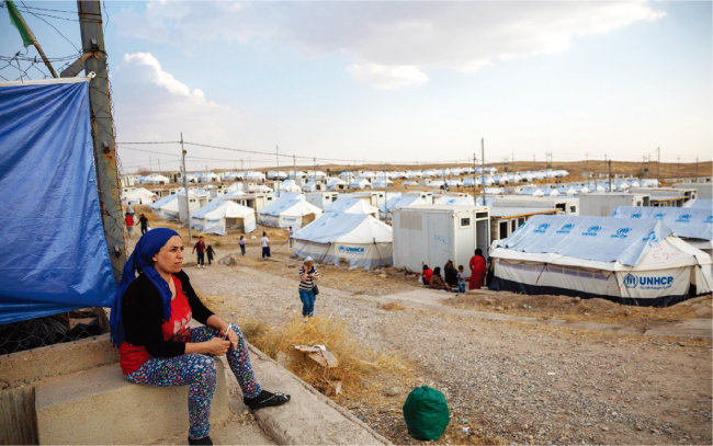 유엔난민기구(UNHCR)가 시리아 북부에 설치한 대규모 난민 캠프. [UNHCR]