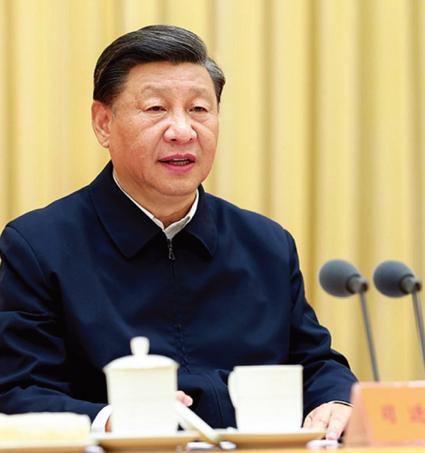 시진핑 중국 국가주석이 7월 26일 전국 성부급 간부 세미나에 참석해 제로 코로나 정책의 성과를 강조하고 있다. [인민망]