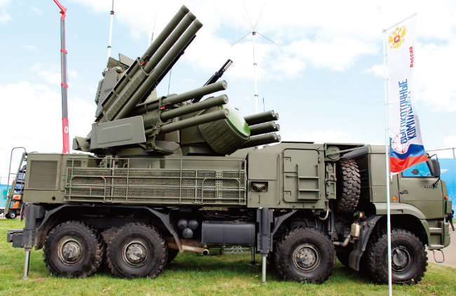 러시아군의 ‘판치르-S1’ 복합 방공체계. [위키피디아]