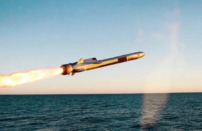 노르웨이 스텔스 대함미사일 NSM . [사진 제공 · 콩스버그]