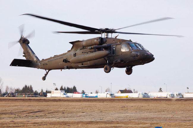 미군의 UH-60 블랙호크 헬리콥터. [GETTYIMAGES]