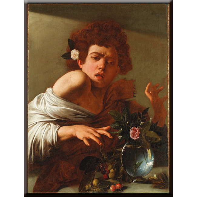 카라바조, ‘도마뱀에 물린 소년’ 1594~1595년경, 캔버스에 유화, 66×49.5cm, 내셔널갤러리 런던. [국립중앙박물관 제공]