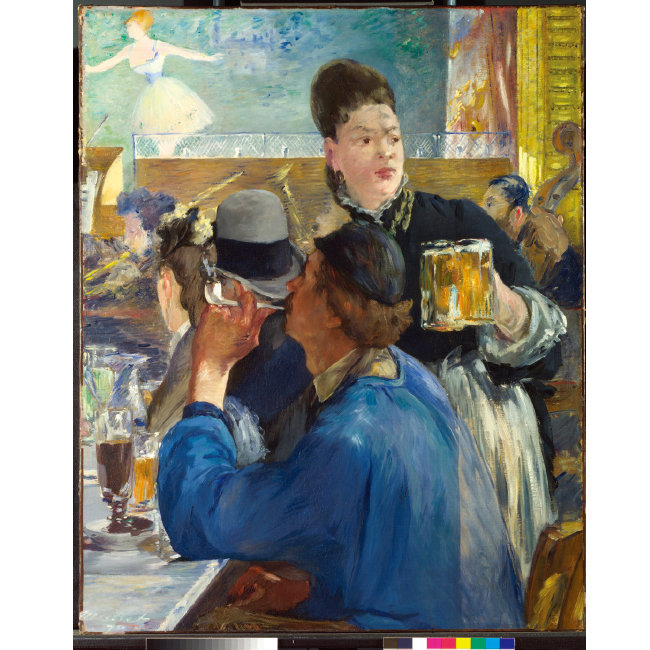마네, ‘카페 콩세르의 한구석’ 1878~1880년경, 캔버스에 유화, 97.1×77.5cm, 내셔널갤러리 런던. [국립중앙박물관 제공]