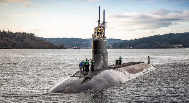 미국 해군 원자력잠수함 코네티컷함. [뉴시스]
