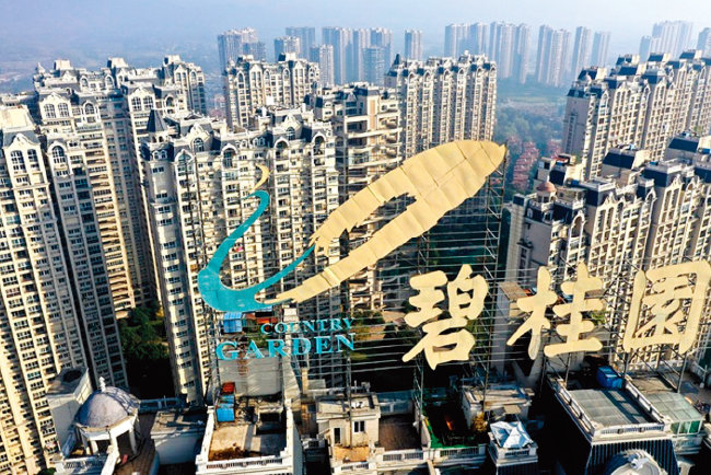 중국 최대 부동산개발업체 비구이위안이 저장성 장쑤시에 건설한 아파트 전경. [VCG 제공]