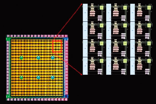 슈퍼컴퓨터 도조의 기반이 된 고성능 D1 칩. [테슬라 제공]