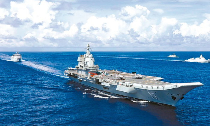 중국 해군 항공모함 산둥함 전단. [PLA 제공]