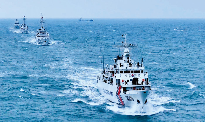 2월 24일 대만 진먼다오 해역에서 중국 어선이 침몰하는 사건이 발생했다. 이 일을 계기로 중국 해경선들이 주변 해역을 수시로 순찰하고 있다. [중국 해경 제공]