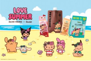 여름을 맞아 태닝한 산리오 캐릭터들. 올리브영 제공