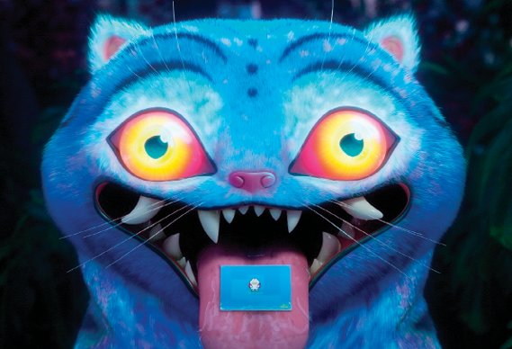 케데헌에 등장하는 호랑이 캐릭터 ‘더피’. 캐릭터의 모티프가 된 까치호랑이 배지를 사려는 사람들로 국립중앙박물관에는 오픈런 현상도 생겼다. 넷플릭스 제공