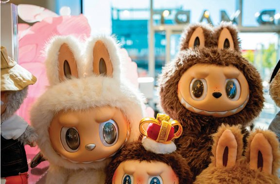 미국 라스베이거스 팝마트 매장에 진열된 라부부 인형. GETTYIMAGES