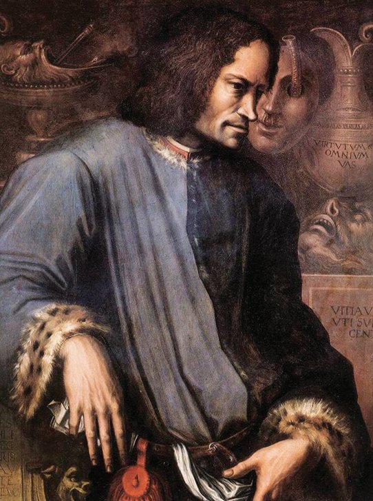 로렌초 메디치(사진)를 기점으로 메디치 가문의 가업인 은행업이 기울었다. 위키백과 