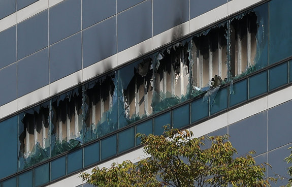 9월 26일 발생한 대전 유성구 국가정보자원관리원 화재현장. 뉴스1