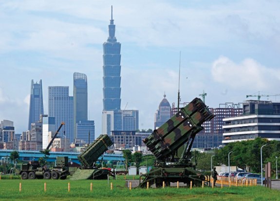 대만군이 중국의 침공에 대비한 ‘한광훈련’을 위해 타이베이 외곽에 전개한 패트리엇 미사일. 대만 국방부 제공