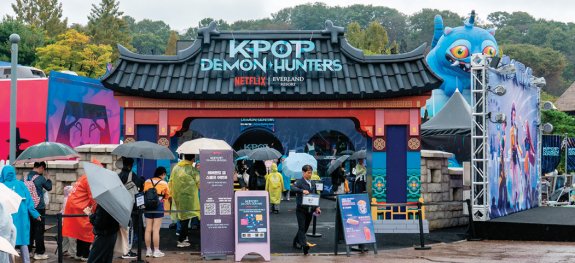 경기 용인에 있는 에버랜드 ‘케이팝 데몬 헌터스’ 테마존 입구. 홍태식