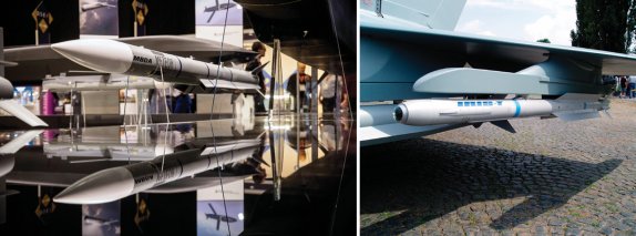 KF-21에 탑재되는 유럽산 공대공미사일 ‘미티어’(왼쪽)와 ‘IRIS-T’. GETTYIMAGES·위키피디아