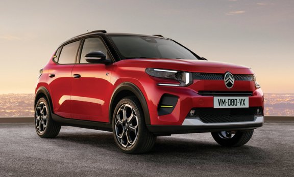 차체 하단에 블랙 범퍼를 덧대 스포츠유틸리티차량(SUV) 느낌이 나는 ‘시트로엥 e-C3’. 시트로엥 제공