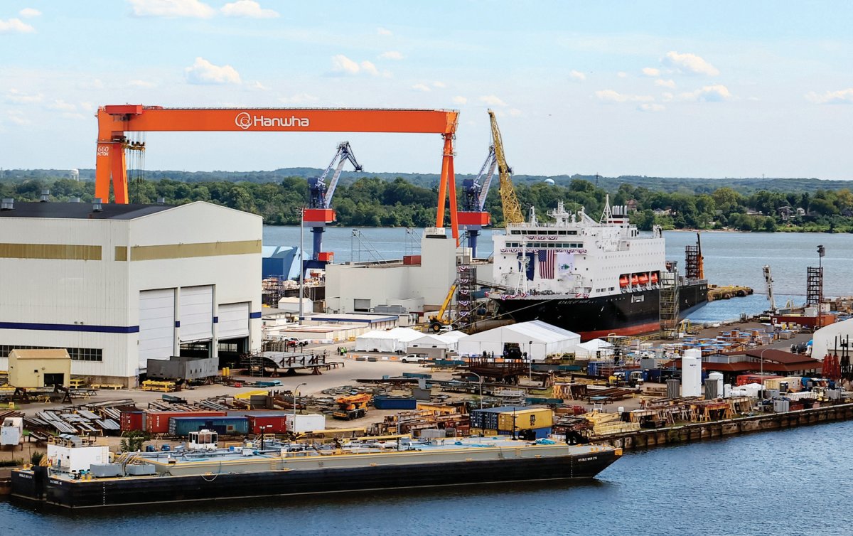 미국 펜실베이니아주 필라델피아에 있는 한화 필리조선소. 뉴시스