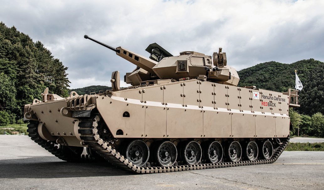 루마니아는 한화에어로스페이스가 생산한 레드백 장갑차(사진) 대신 독일 라인메탈사의 제품을 도입할 전망이다. 한화에어로스페이스 제공