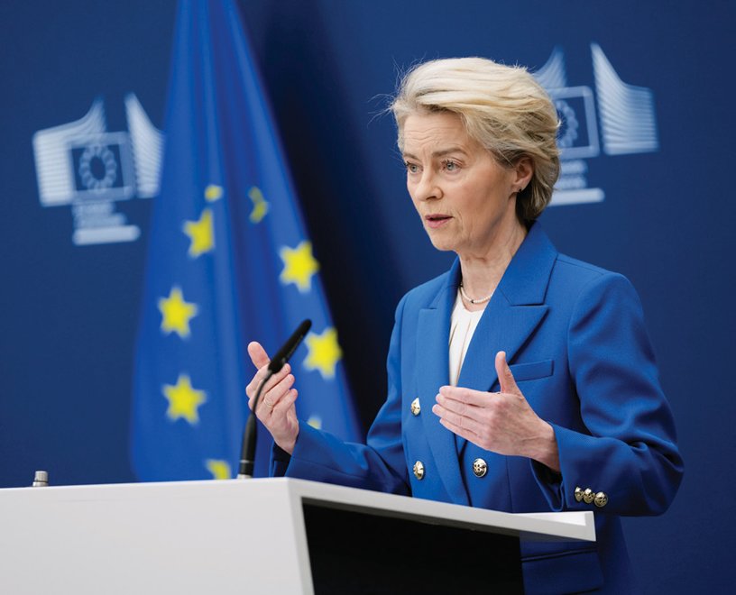 우르줄라 폰데어라이엔 유럽연합(EU) 집행위원장은 3월 4일(현지 시간) 유럽 재무장 계획을 27개 회원국 정상에게 제안했다고 밝혔다. 뉴시스