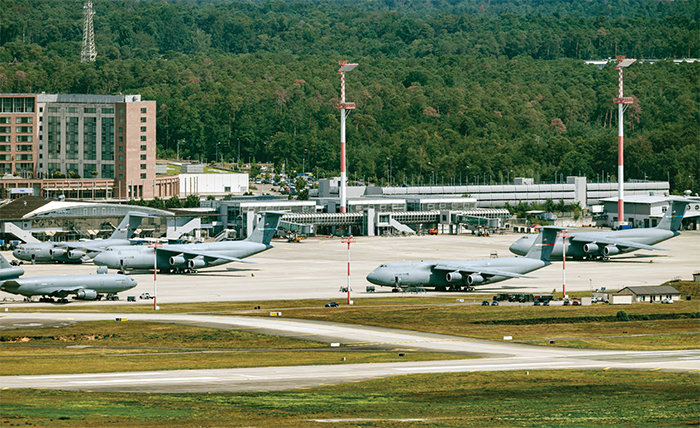 독일에 있는 미군기지. 미국은 독일 마인츠카스텔에 ‘다크 이글’ 극초음속 미사일을 배치할 계획이다. GETTYIMAGES